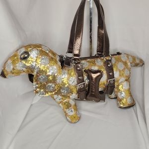 RARE SHARIF SEQUIN DOG SHOULDER BAG "LUKE"